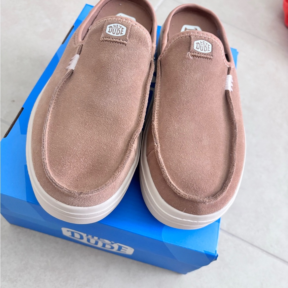 Hey Dude Slip-On Sneakers in Dusty Rose Taupe - Picture 2 of 4